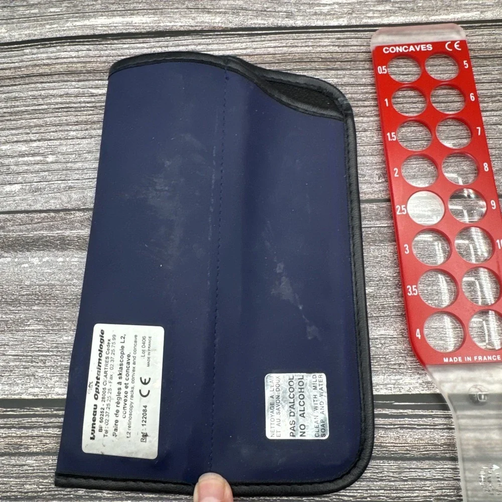 Retinoscopy Lens Rack Set with compass and cover. With Case